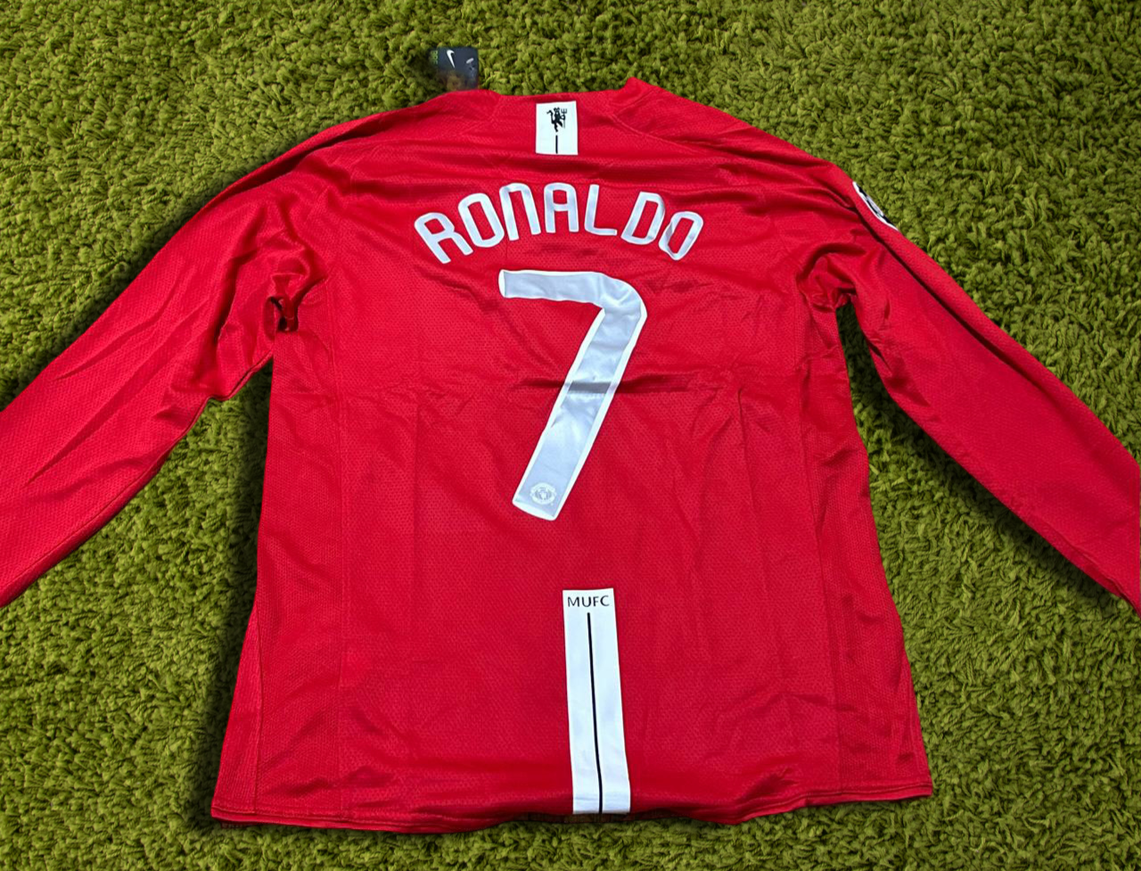 Manchester United 2008 #7 Ronaldo Mangas Largas
